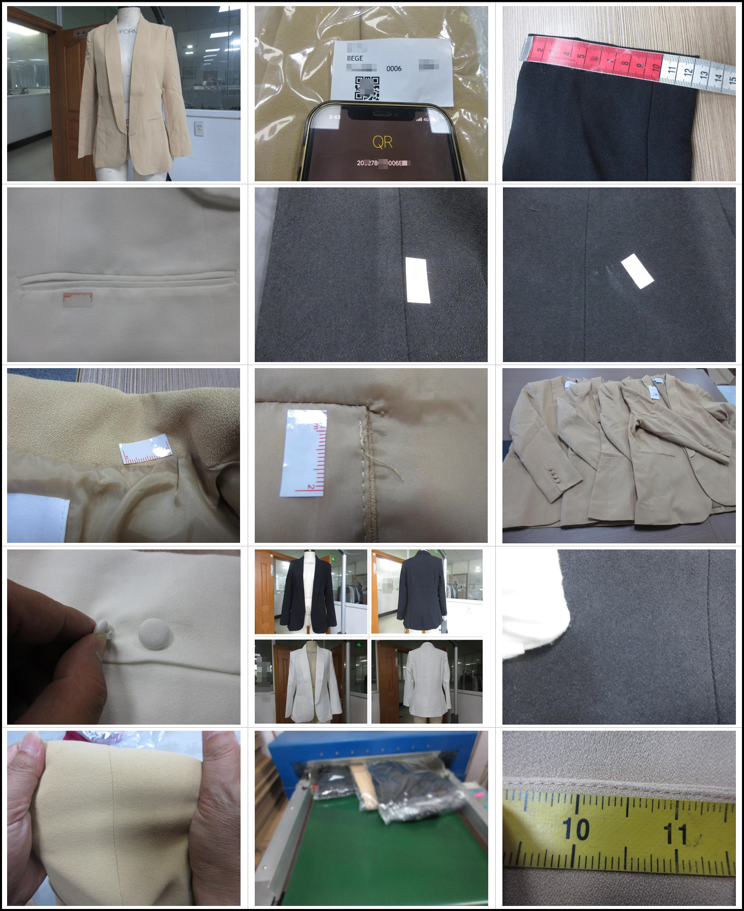 Inspection for Women suits